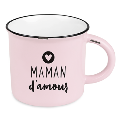 Mug Vintage Maman d'amour Tasse céramique effet métal avec anse