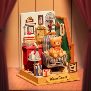 Mini-Kit Maquette Bois Maison miniature Salon Warm Corner 7x7x9 cm DS028 Rolife