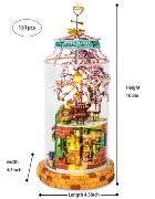 Kit Maison miniature Magical Café Maquette Tube à fabriquer H 18 cm DS004