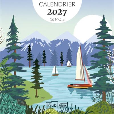 Calendrier mural 2027 Cake and Crayon 12 illustrations Helen Barker 16 mois 30X30 cm Kiub