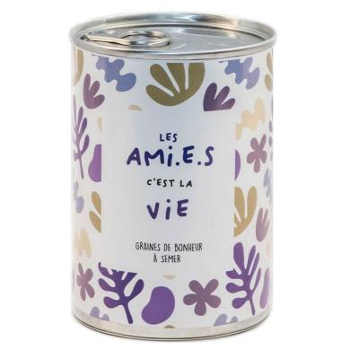Kit à semer Les Ami.e.s C'est la Vie Graines de Fleurs Terre Pot Mauvaises Graines