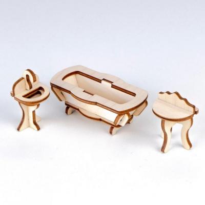 Set de Meubles Salle de Bain Baignoire à construire Bois Munda Mundi