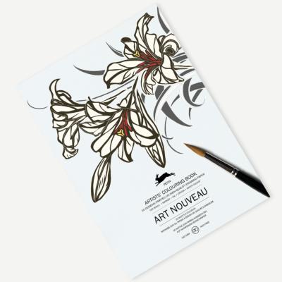 Livre de Coloriage d'Artiste Art Nouveau 16 feuilles 180g 25x34 cm Pepin Press