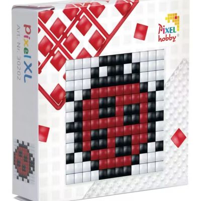 Kit Mini Tableau en Pixels XL Coccinelle 6x6 cm Pixel Hobby