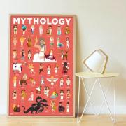Poster Géant Découverte Mythologie 38 Stickers 7 ans et + Poppik