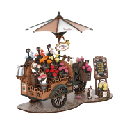Kit Maquette 3D Puzzle Chariot de Fleurs Blossom Cart 24x16x21 cm TGS03 Création Set Rolife