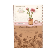 Maquette Bois Pot de Fleurs Oeillet Rose Carnation Puzzle 3D de 124 pièces TW051 Rolife