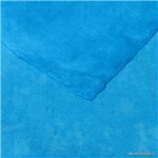 Papier népalais uni couleur Bleu Turquoise Feuille 50x75 cm  Lokta Fait-main
