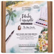 Débuter l'Aquarelle Kit complet 12 couleurs Thème Bord de Mer Marie Boudon Sennelier