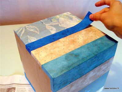 Tuto DIY Fiche pour fabriquer boite en carton - décoration collage papier 4