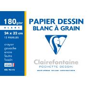 POCHETTE DE PAPIER À DESSIN À GRAIN Clairefontaine A3 180 g