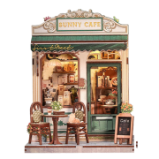 Kit Maquette Sunny Café 20x15x16 cm CWGC208 Boutique Café 3D avec Terrasse Cutebee
