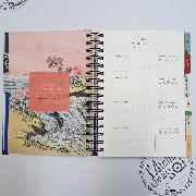 Agenda perpétuel Estampes Japonnaises Spirale 230p 17.5x21.5 cm Semainier Ed Desastre
