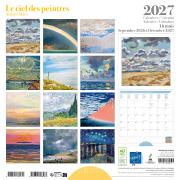 Calendrier mural 2027 Ciel des Peintres 12 illustrations 16 mois 30X30 cm Ed Desastre