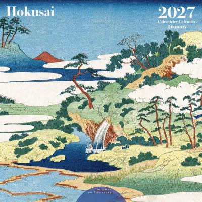 Calendrier mural 2027 Hokusai 12 illustrations 16 mois 30X30 cm Ed Desastre