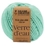 Pelote Coton Cablé Vert d'eau Ø2.5mm 80m 200g Graine créative