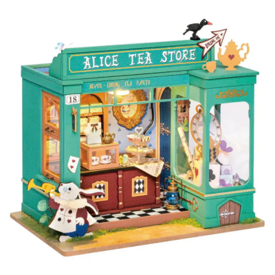 Kit Maquette Bois Miniature Alice's Tea Store 14x20x22 cm DG156 Rolife