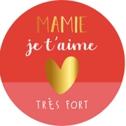 Magnet rond 56mm Petits Messages Mamie Je t'aime Le Magnet Francais