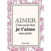 Carte postale Belles Citations Aimer Je t'aime sans Parler 15x21 cm Kiub