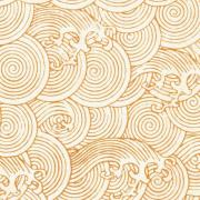 Papier népalais Lokta Okinawa Naturel motif Vagues Ocre Feuille 50x75 cm