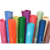 Papier népalais uni couleur Terre de Sienne Feuille 50x75 cm Lokta Fait-main