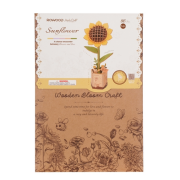 Maquette Bois Pot de Fleurs Tournesol Puzzle 3D de 86 pièces TW011 Rolife