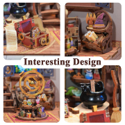 Kit Maquette Sonore La Boutique de Magie 18x14.5x15.4 cm TQ403 6 Effets sonores House Magic Shop Miniature 3D