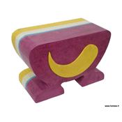 Tabouret en carton Hoscar - Dcoration papier npalais Fushia Orange