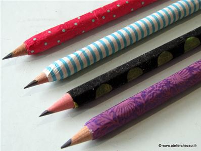 Tuto crayon décoré DIY - crayon customisés