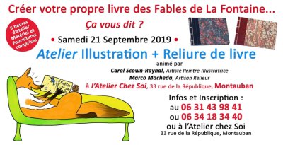 [Termin] Atelier Journe Illustration et Reliure le 21 septembre 2019 