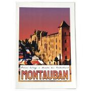 Carte postale Montauban Ancien collège et Marché 10x15cm Collection 1 Hélidée