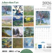 Calendrier mural 2026 Les arbres dans l'Art 12 illustrations 16 mois 30X30 cm Ed Desastre