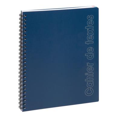 Cahier de Texte Sporty 17x22 cm Spirale métal MARINE