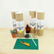 Kit de pliage Papercraft Trophée Origami Girafe Jaune à fabriquer 65 x 38 cm