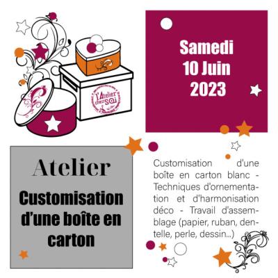ATELIER Samedi 10 Juin - Customisation de boîte - Montauban