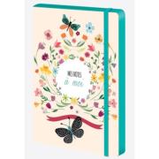 Cahier 15x21 Papillon Mes Notes à Moi 192 pages unies Elastique