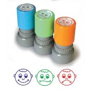Pack 3 Mini Tampons Smiley Tampons Automatique en Couleur Crealign