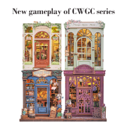 Kit Maquette Sweet Marie 20x15x16 cm CWGC207 Boutique Confiserie 3D avec Terrasse Cutebee