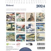 Mini-Calendrier Chevalet 2024 Hokusai 12 illustrations 14X16 cm Ed du Désastre