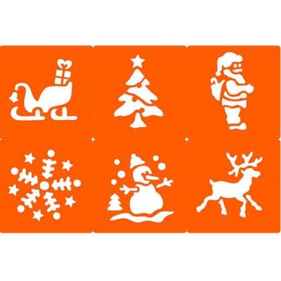 Pochoirs Noël 6 formes de Noël 14x14cm Graine Créative