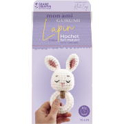 Kit Mon Ami Gurumi Hochet Lapin 16cm Hochet à créer au Crochet Graine créative