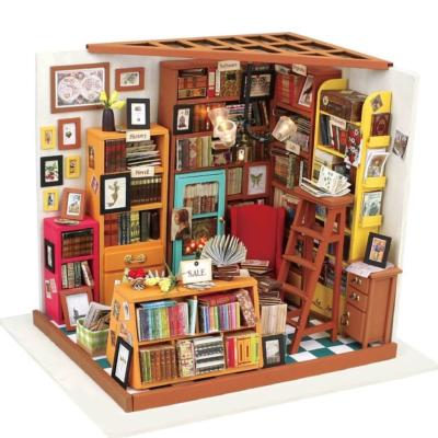 Kit Maquette 3D Bibliothèque miniature à fabriquer Sam's Study 22 cm DG102 Rolife