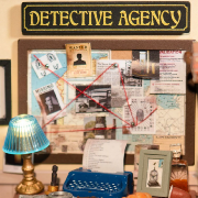 Kit Maquette Bois Miniature Mose's Detective Agency 13x16x20 cm DG157 Rolife
