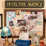 Kit Maquette Bois Miniature Mose's Detective Agency 13x16x20 cm DG157