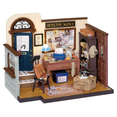 Kit Maquette Bois Miniature Mose's Detective Agency 13x16x20 cm DG157