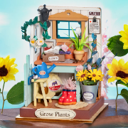 Mini-Kit Maquette Bois Maison miniature Jardinage Grow Plants 7x7x9 cm DS030