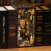 Kit Maquette Book Nook Magic Pharmacist 18x11x23 cm HCB101 Serre-livres Sorcier 3D avec Vitre anti-poussière