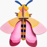 Insecte Abeille Rose en carton 15 cm Pink Bee Décoration 3D Studioroof
