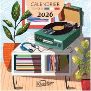 Calendrier mural 2026 Cake and Crayon 12 illustrations Helen Barker 16 mois 30X30 cm Kiub