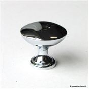 Bouton de meuble rond zamak chrome brillant Ø30